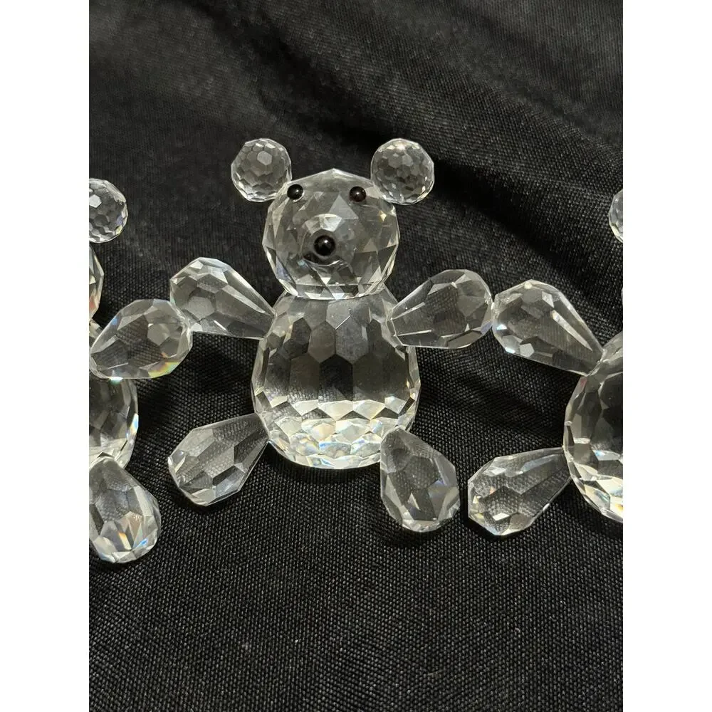 Asfour Egyptian Crystal Bear Figurines - RARE - 1.75